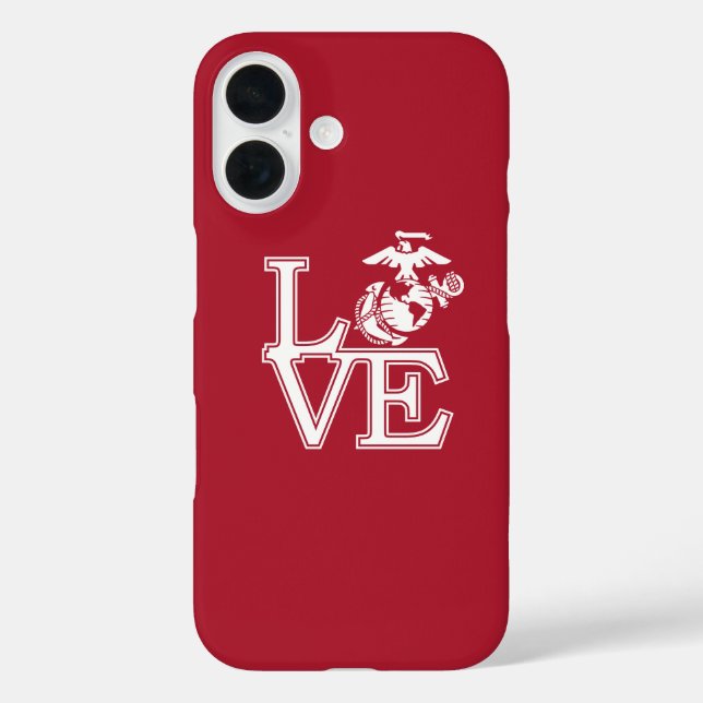 Marines Liebe Design iPhone 16 Hülle (Rückseite)