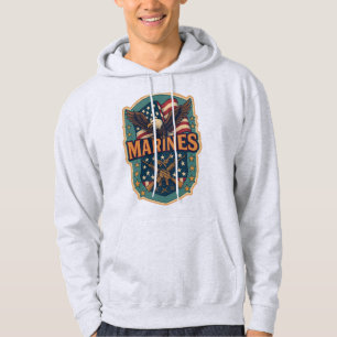 "Marines" über Adler & Flagge Hoodie