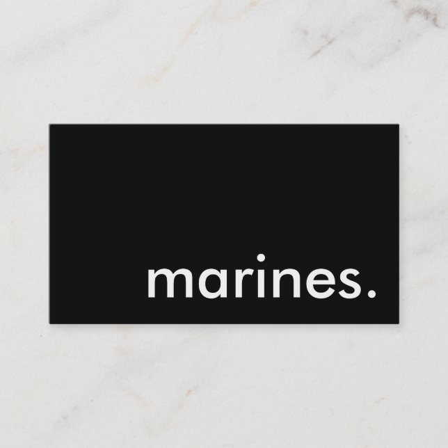 Marines. Visitenkarte (Vorderseite)
