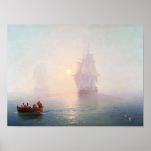Marineschiff Ivan Aivazovsky Seescape Poster