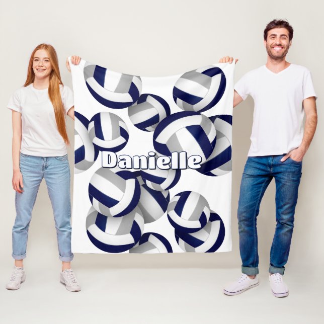 Marineschuhmädchen, graue Volleyballs, Einrichtung Fleecedecke (Beispiel)