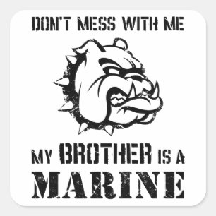 Marineschwester/Bruder Quadratischer Aufkleber