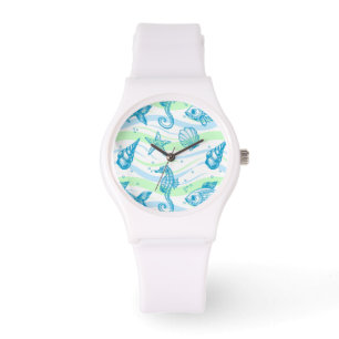 Marineskizze-Muster Armbanduhr