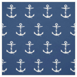 Marinesoldat des Anker-Marine-Blau-Weiß-| Stoff