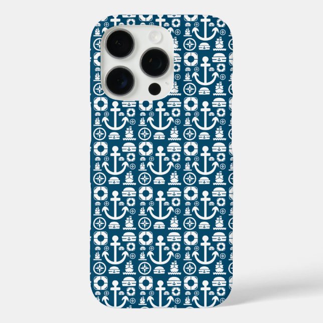 Marinesoldat Element Meer Muster iPhone 16 Pro Hülle (Rückseite)