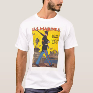 Marinesoldaten - aktiver Service - Land, Meer, T-Shirt
