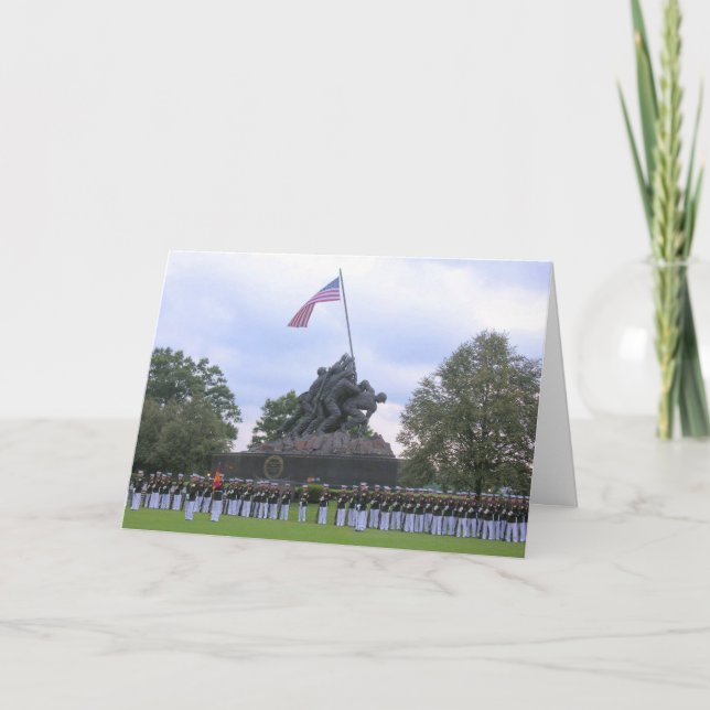 Marinesoldaten an Iwojima-Statue, Karte (Vorderseite)