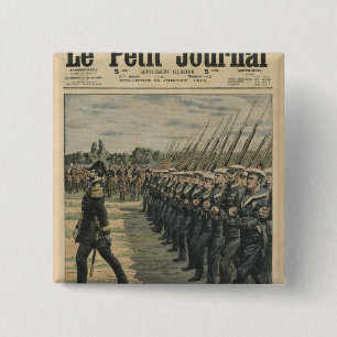 Marinesoldaten auf Parade am Bericht vom 14. Button