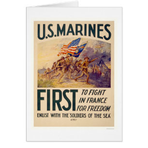 Marinesoldaten - zuerst in Frankreich für Freihei