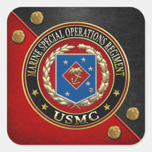 MarineSpezialoperation-Regiment (MSOR) [3D] Quadratischer Aufkleber