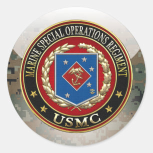 MarineSpezialoperation-Regiment (MSOR) [3D] Runder Aufkleber