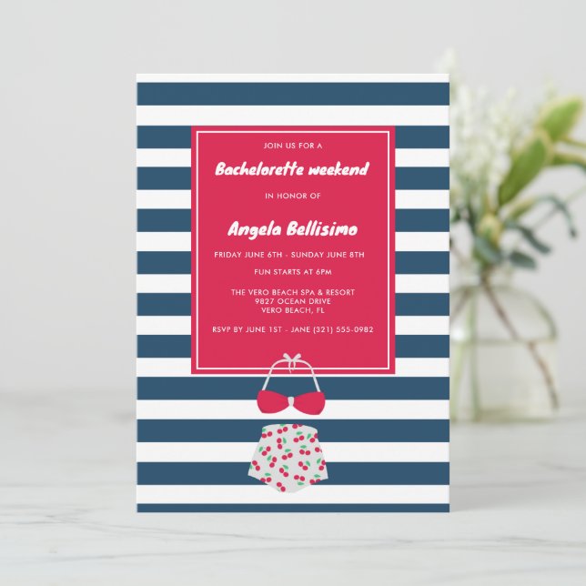 Marinestrasse Beach Bachelorette Wochenende (Stehend Vorderseite)