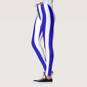 Marinestreifenmuster, starke Streifen blau u. wei Leggings