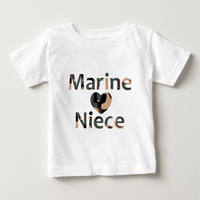 Marinetante Heart Camo Baby T-shirt (Vorderseite)