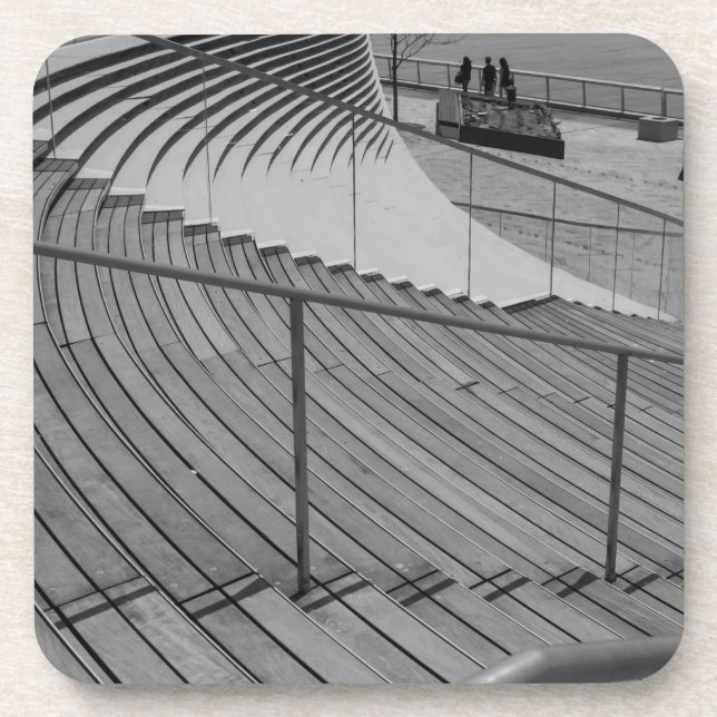 Marinetreppen Grayscale Untersetzer (Vorderseite)