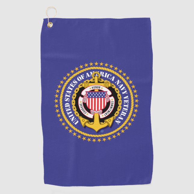 Marineveteran Golfhandtuch (Vorderseite)