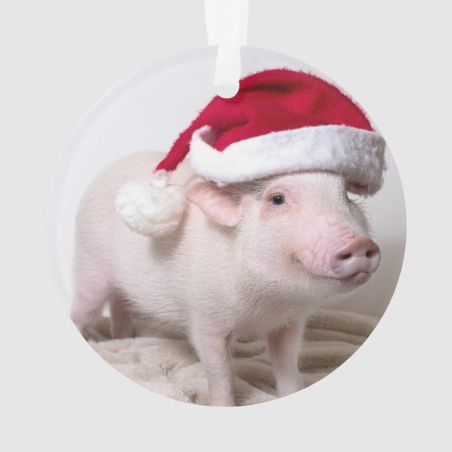 Marinez le mini ornement de Noël de porc (dos)