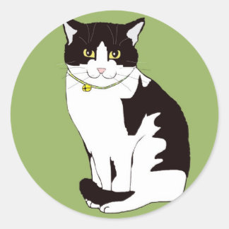 Mario da Cat Runder Aufkleber