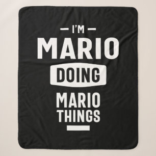 Mario Personalisiert Name Birthday Gift Sherpadecke