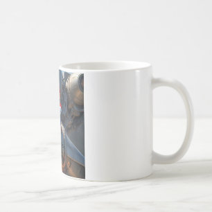 Mario Stehend auf einer mächtigen Rakete Kaffeetasse
