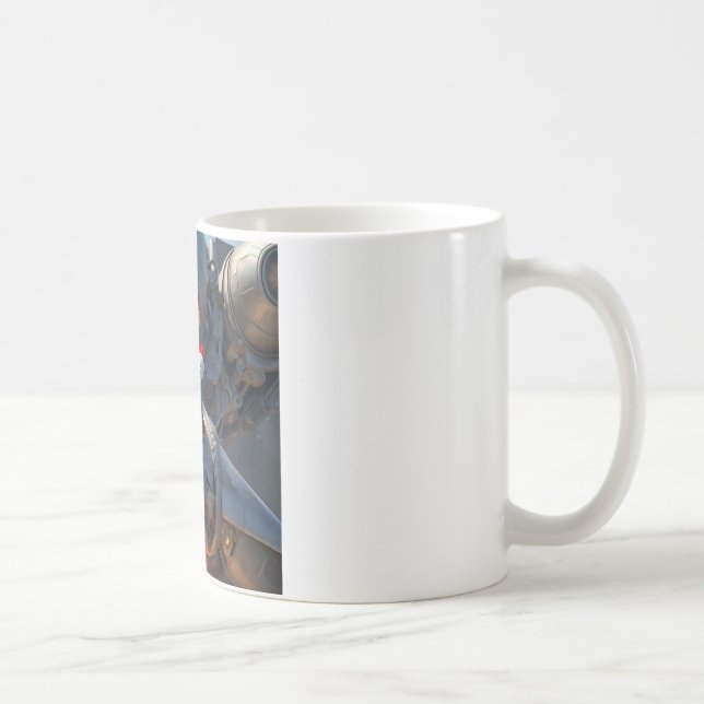 Mario Stehend auf einer mächtigen Rakete Kaffeetasse (Rechts)