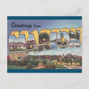 Marion Indiana Vintage-Reisepostkarte Postkarte