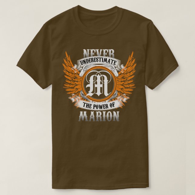 Marion Name Shirt unterschätzt nie den Power (Design vorne)