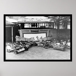 Marionetten-Spiel Java Indonesien 1898 Poster