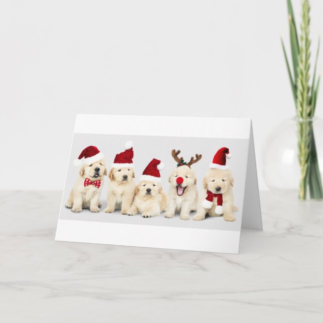 Marionnettes Labrador - Carte de Noël (Devant)