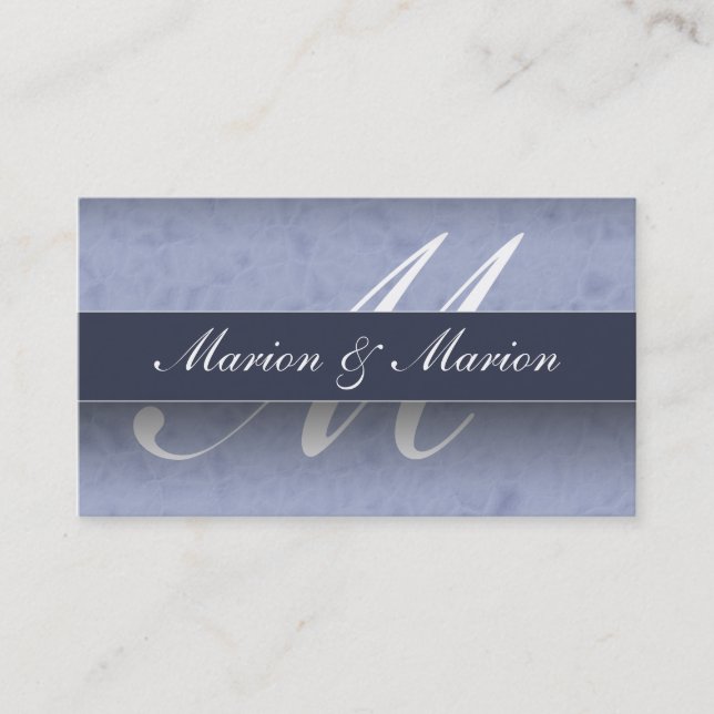 Marions- u. Marions-Blau-Visitenkarte Visitenkarte (Vorderseite)