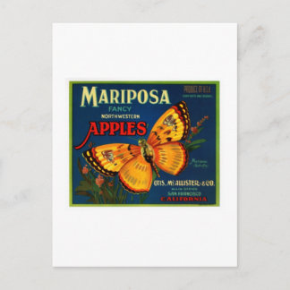 Mariposa Äpfel Postkarte