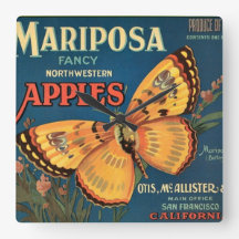 Mariposa Apples Crate Label