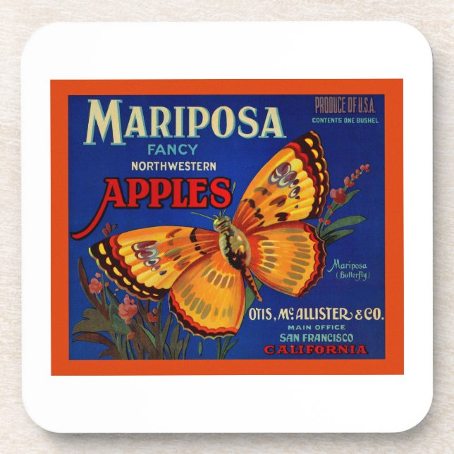 Mariposa Apples Untersetzer (Vorderseite)