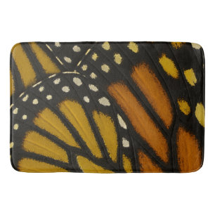 Mariposa Orange & Gelber Monarch Schmetterlingsflü Badematte