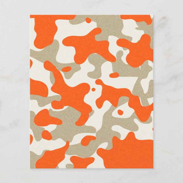 marisaL-Camouflage013 ORANGE TAN BEIGE CAMOUFLAGE  Flyer (Vorne)