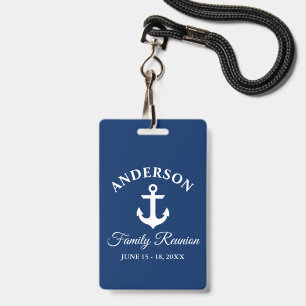 Maritime Anker Familienzusammenkunft Navy Blau Ausweis