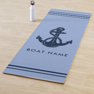 Maritime Bootsanker Strandurlaub Yogamatte