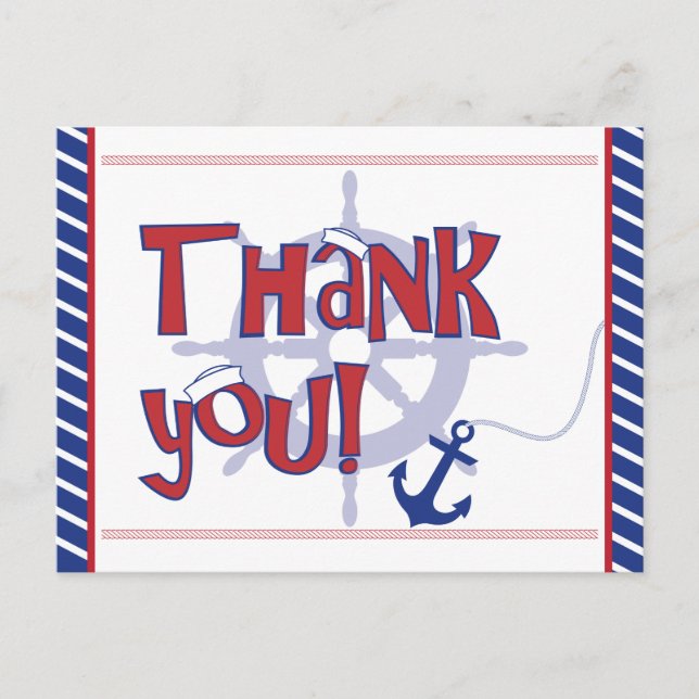 Maritime Dankeskarten Postkarte (Vorderseite)
