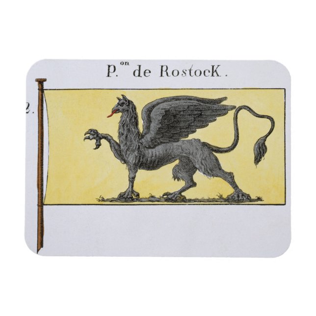 Maritime Flagge mit Griffin Emblem mit der Bezeich Magnet (Horizontal)