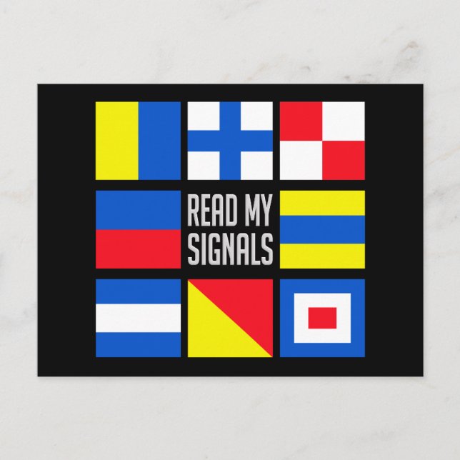 Maritime Flaggen Postkarte - anpassen! (Vorderseite)