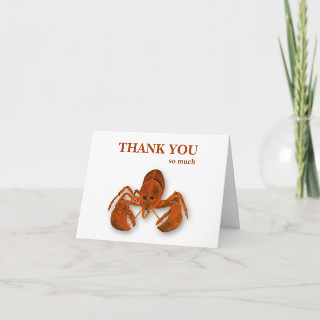 Maritime Lobster Dankeskarte (Vorderseite)