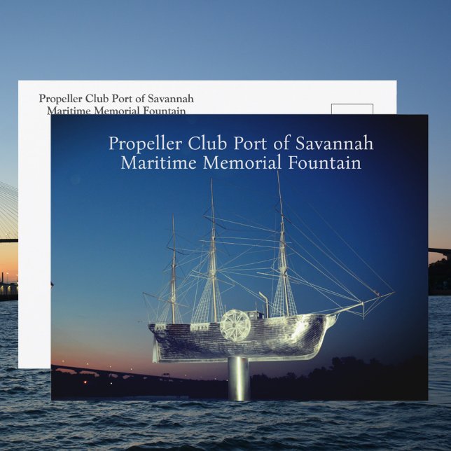 Maritime Memorial Savannah GA Fotografisch Postkarte (Von Creator hochgeladen)