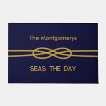 Maritime Navy Blau Gold Seil Benutzerdefinierte Na