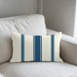 Maritime Navyblauer Streifen Lendenkissen