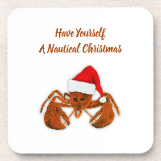 Maritime Santa Lobster Getränkeuntersetzer