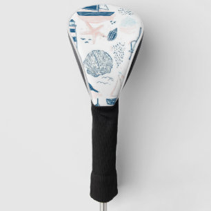 Maritime Strand Sommer Blau Rosa Küsten (1) Golf Headcover