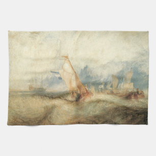 Maritime Szene mit altem Schiff von Joseph Turner Geschirrtuch