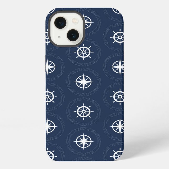 Maritime Tool Pattern iPhone Hülle (Rückseite)