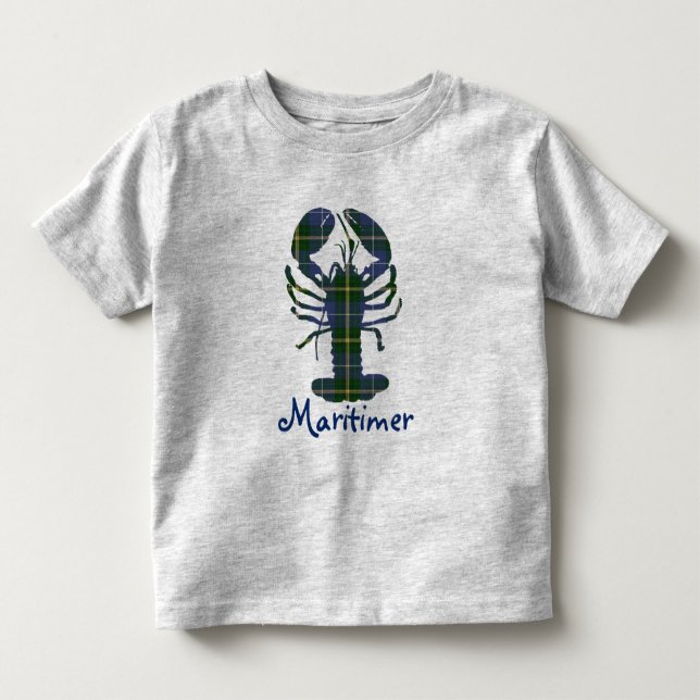 Maritimer Hummer Neuschottland-Strickjacke Hoodie Kleinkind T-shirt (Vorderseite)