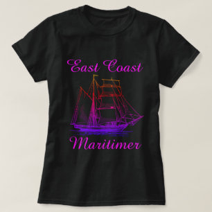 Maritimer-Segel-Shirt an der Ostküste T-Shirt